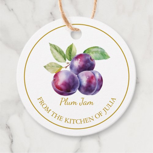 Simple Homemade Plum Jam Hang Tag l White