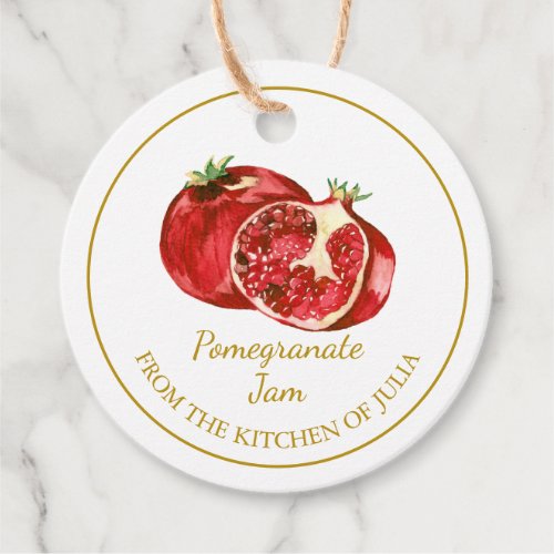 Simple Homemade Pomegranate Jam Hang Tag l White