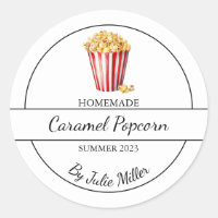 Simple Homemade Popcorn Label