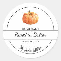 Simple Homemade Pumpkin Butter Label