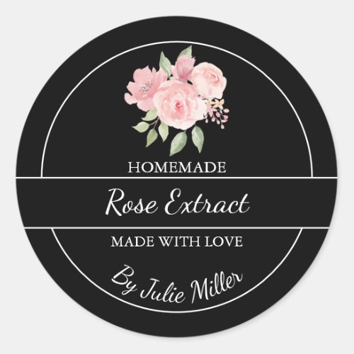 Simple Homemade Rose Extract Label