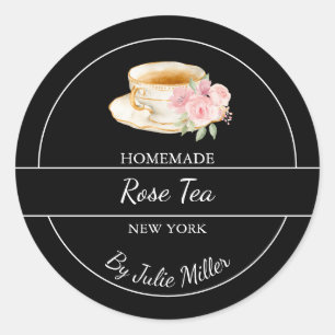 Simple Homemade Rose Tea Label