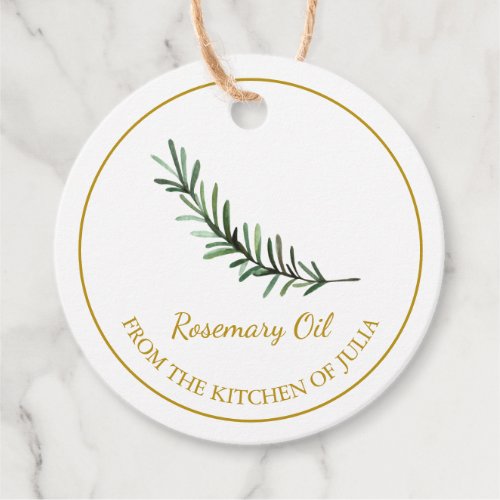 Simple Homemade Rosemary Oil Hang Tag l White