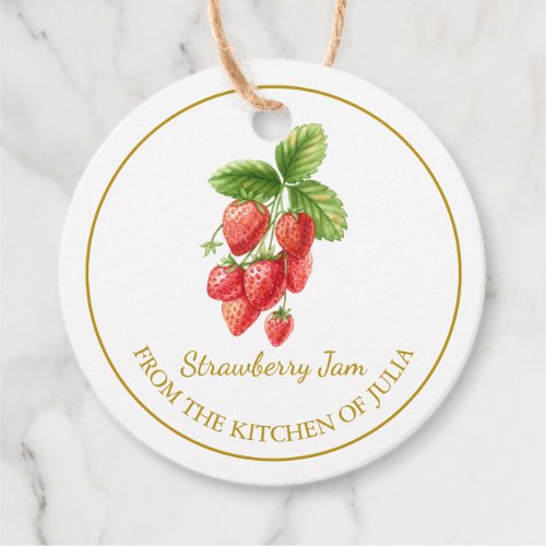 Simple Homemade Strawberry Jam Hang Tag l White
