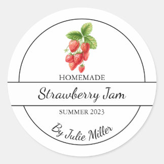 Simple Homemade Strawberry Jam Label