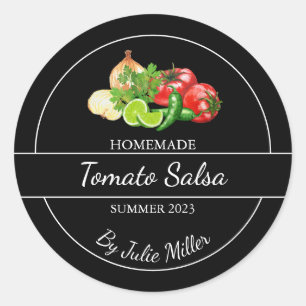 Simple Homemade Tomato Salsa Label