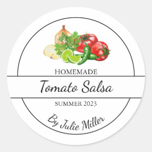 Simple Homemade Tomato Salsa Label