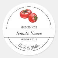 Simple Homemade Tomato Sauce Label