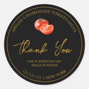 Simple Homemade Tomato Sauce Thank You Label