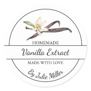 Simple Homemade Vanilla Extract Label