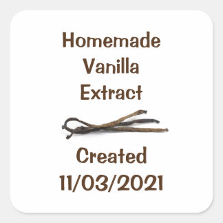 Simple Homemade Vanilla Extract Label