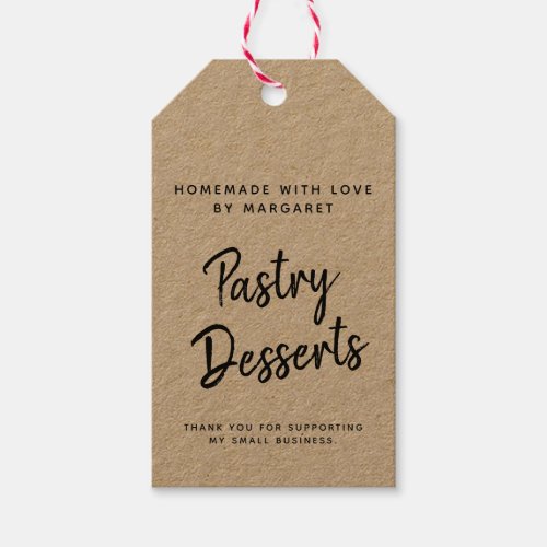Simple Homemade With Love Kraft Paper Gift Tags