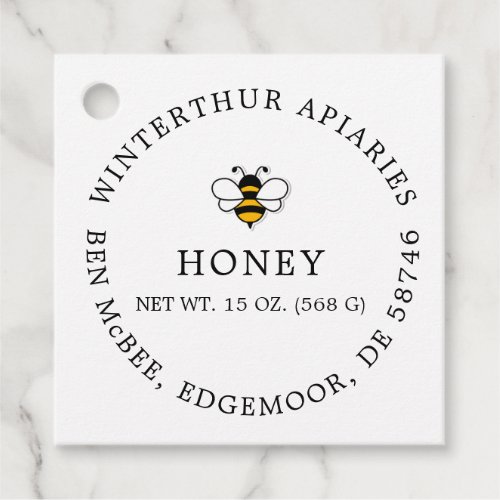 Simple Honey Farm Business Favor Tags