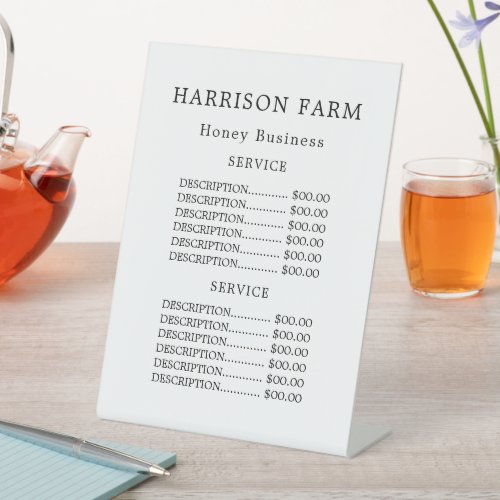 Simple Honey Farm Business Pedestal Sign