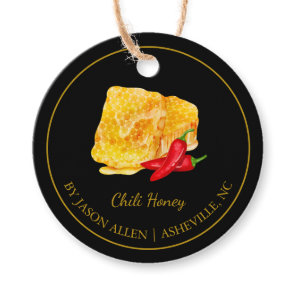 Simple Honeycomb Chili Infused Honey Hang Tag