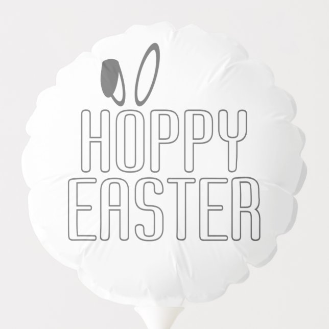 Simple Hoppy Easter Pun Typography | Balloon (Back)