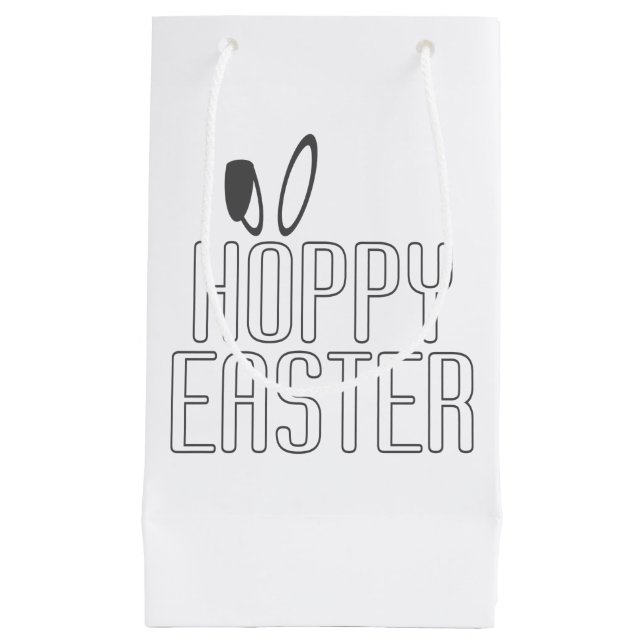 Simple Hoppy Easter Pun Typography | Gift Bag (Front)