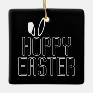 Simple Hoppy Easter Pun Typography   Ornament