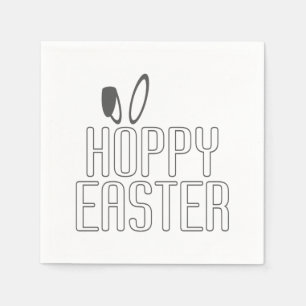 Simple Hoppy Easter Pun Typography Paper Napkin