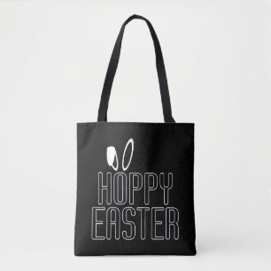Simple Hoppy Easter Pun Typography   Tote Bag