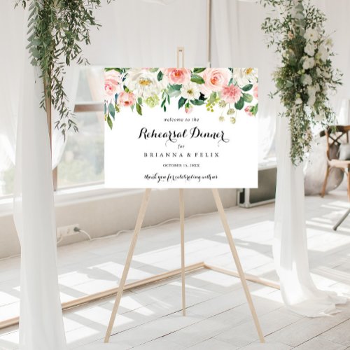 Simple Horizontal Rehearsal Dinner Welcome Sign