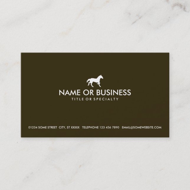 simple horse business card (Front)