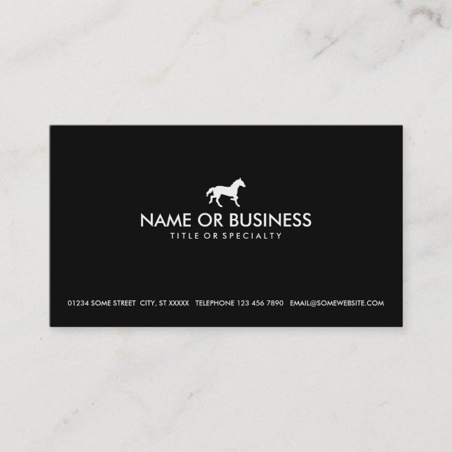 simple horse business card (Front)