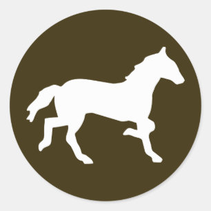 simple horse classic round sticker