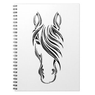 Simple Horse Face Design Notebook