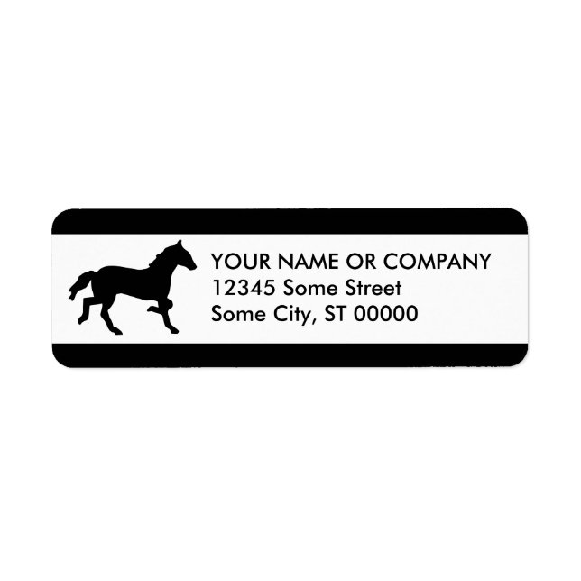 simple horse label (Front)