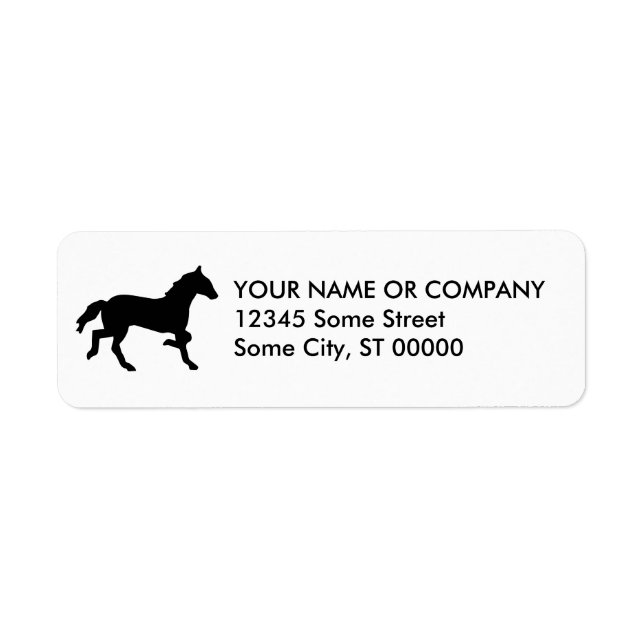simple horse label (Front)