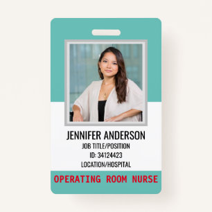Simple Hospital Medical ID Badge