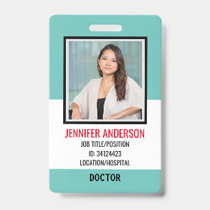 Simple Hospital Medical ID Badge