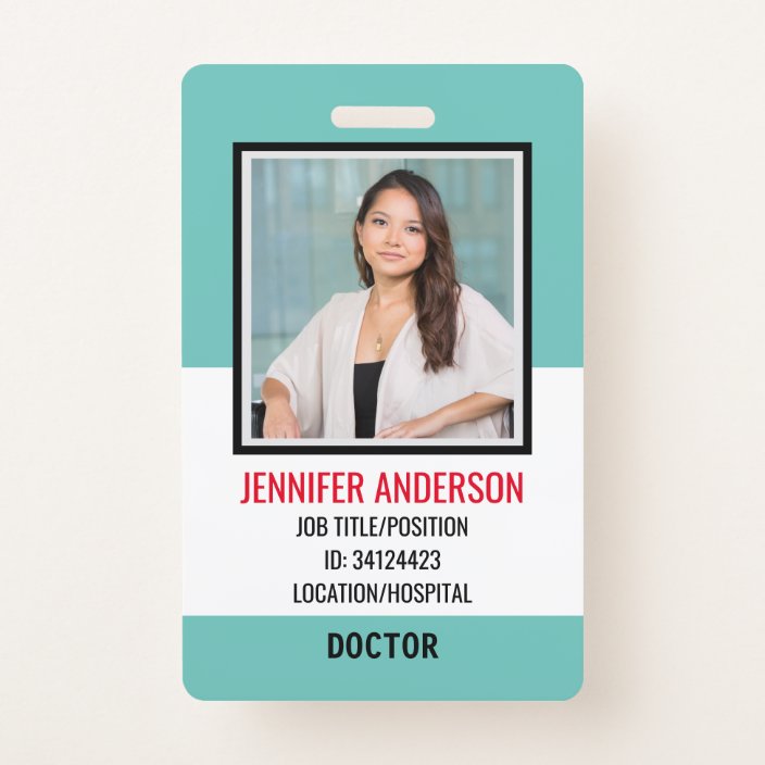 Simple Hospital Medical ID Badge