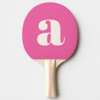 Simple Hot Pink Bold Retro Monogram Initial