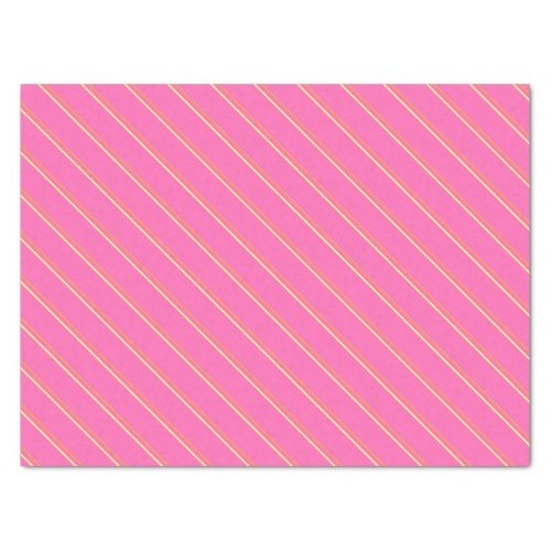 Simple Hot Pink Orange and Yellow Stripes Pattern Tissue Paper