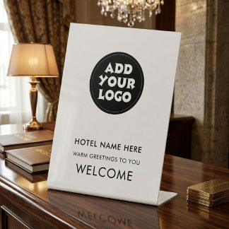 Simple Hotel Welcome Sign Logo & Name Any Color