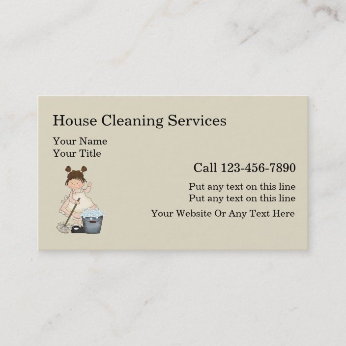 Simple House Cleaning Business Cards | Zazzle.com