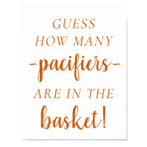 Simple How Many | Fall Orange Guessing Game Poster
