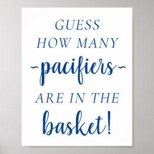 Simple How Many French Blue Guessing Game Poster