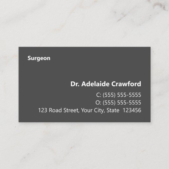 Simple, Humble, Doctor Business Card