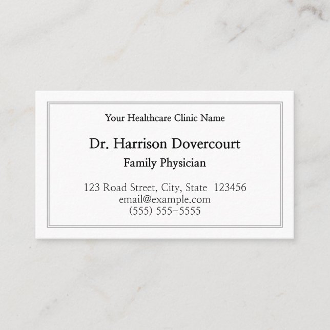 Simple, Humble & Plain Business Card (Front)
