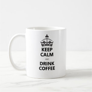 Simple Humor Caffeine Addict White Black Stylish Coffee Mug