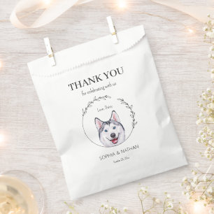 Simple Husky Wedding Thank You Favor Bag