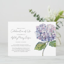 Simple Hydrangea Celebration of Life Funeral