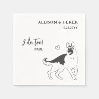 Simple I Do Too Dog German Shepherd Wedding