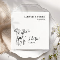 Simple I Do Too Dog Whippet Drawing  Wedding
