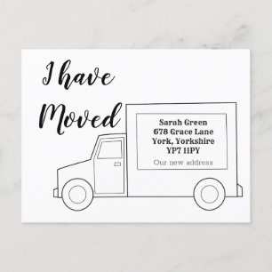 Simple I Have Moved Moving  Announcement Postcard