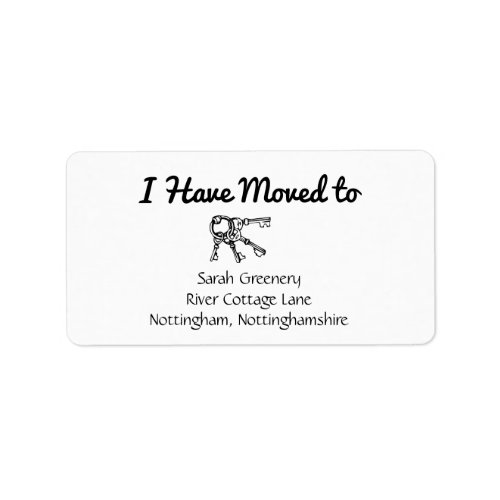 Simple I Have Moved New Home Address Announcement Label