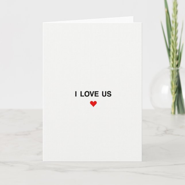 Simple I Love Us Heart Card (Front)